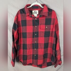 Old Mill men's large flannel like shirt in buffalo check